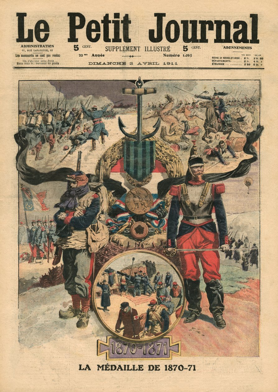 Presentationen av The Medal of Combatants 1870-71, illustration från 