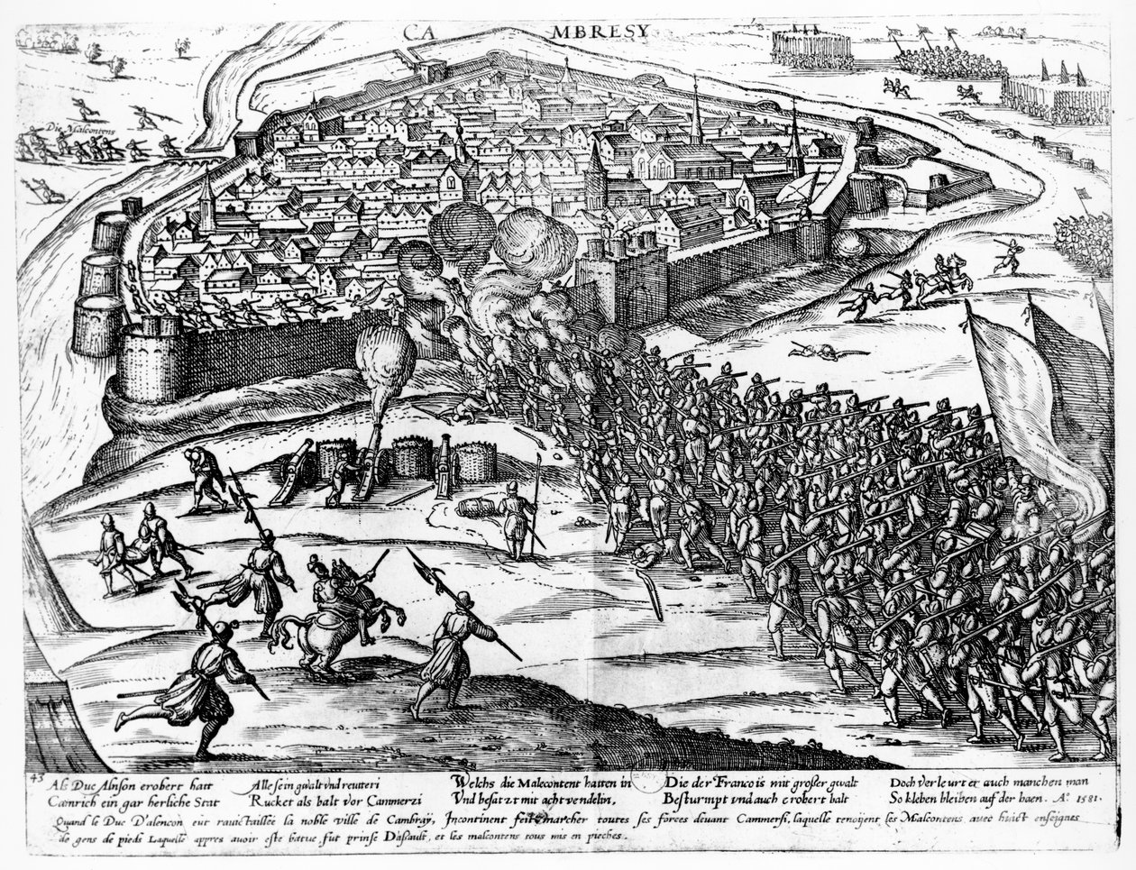 Belägringen av Cambrai, september 1581 av French School