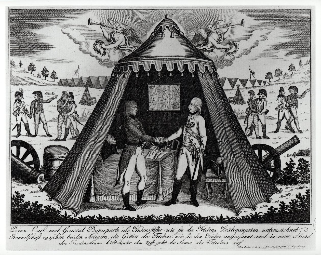 Fördraget i Campo Formio, 18 oktober 1797 av French School