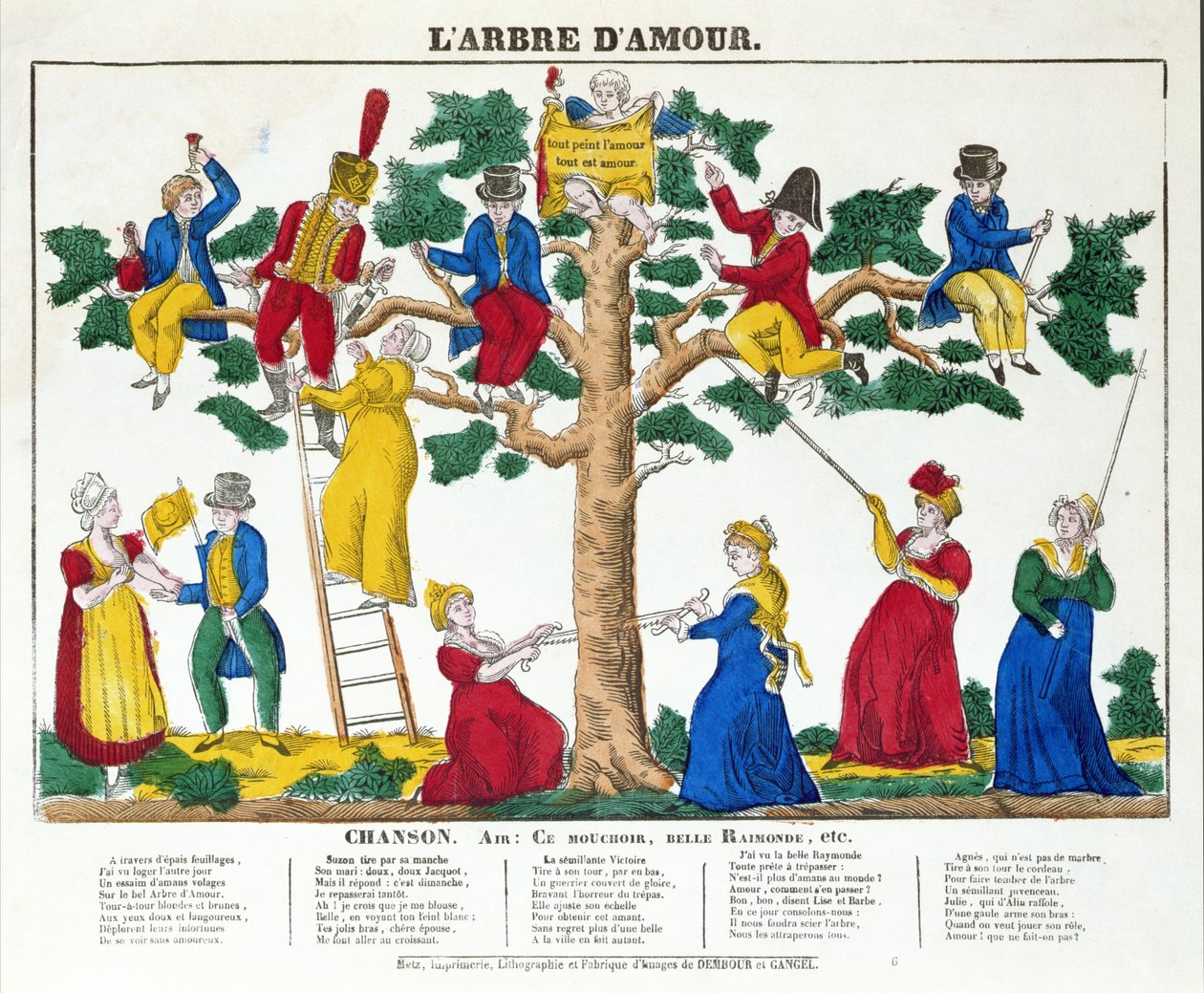 Kärlekens träd, cirka 1830-40 av French School