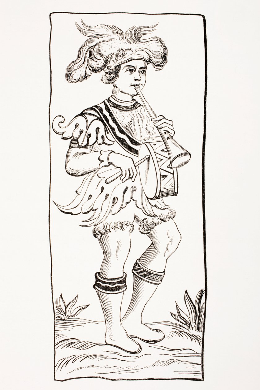 Jokerkortet från en tarotlek från 1400-talet, från 