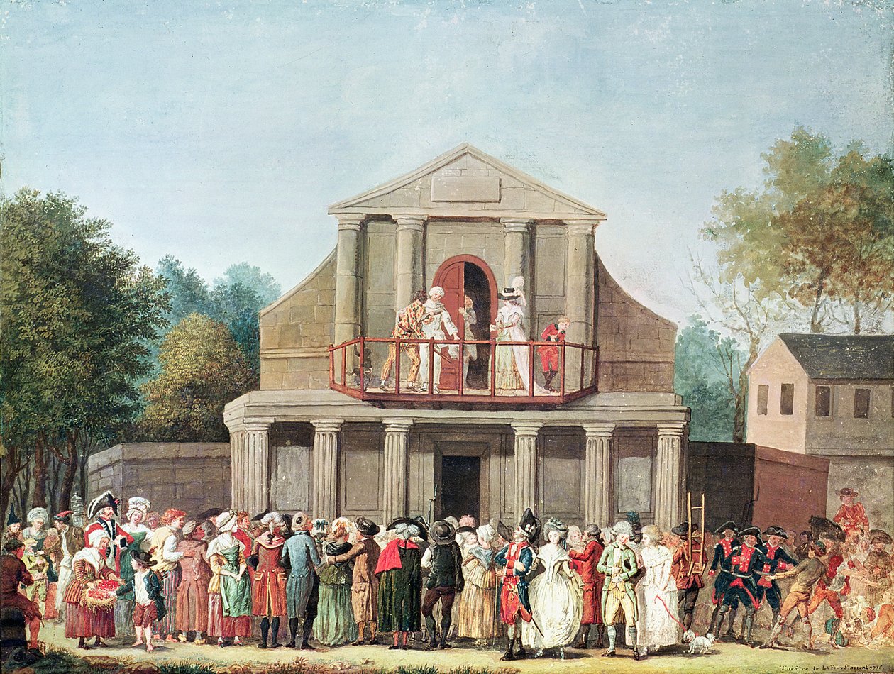 Teaterföreställning på Saint-Laurent-mässan, 1786 av French School