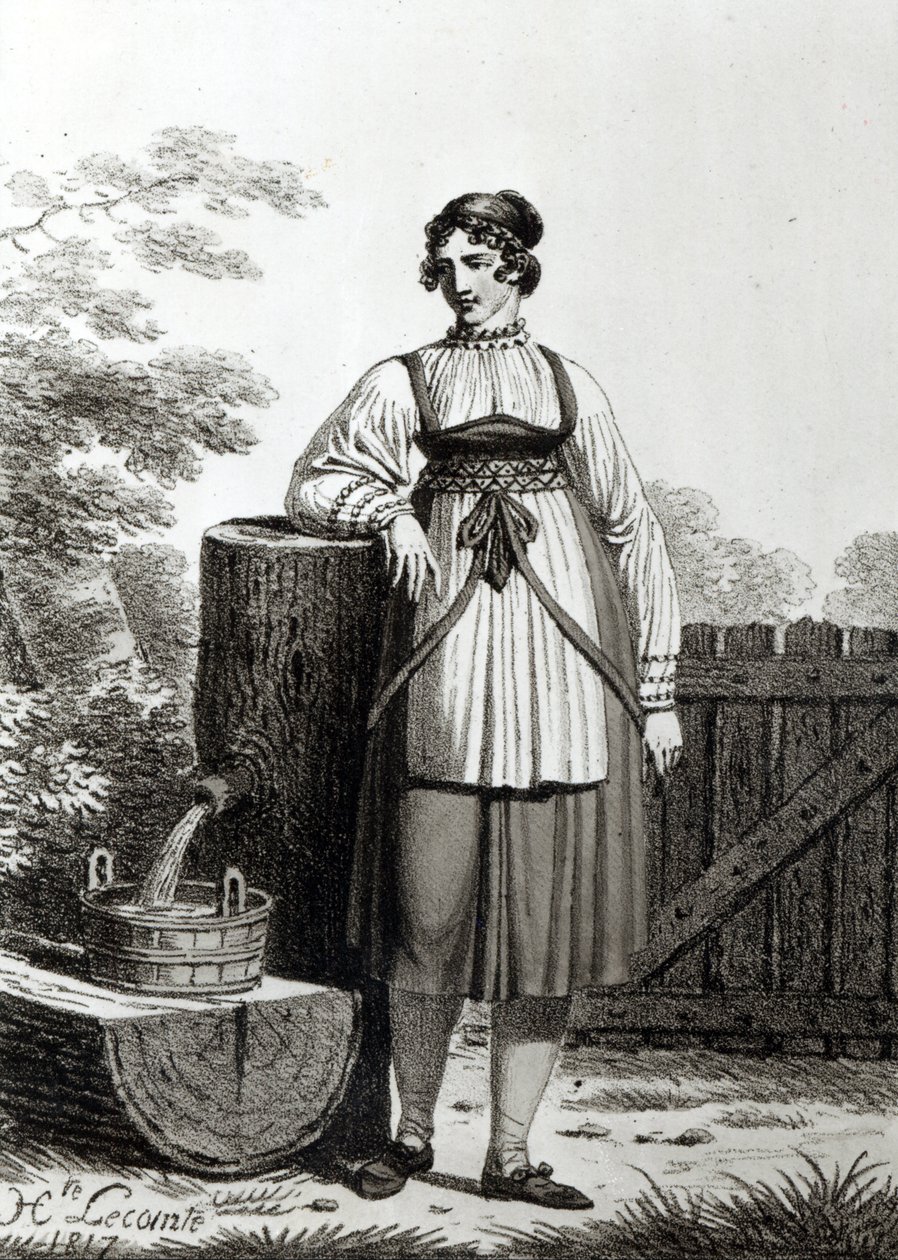Tirollisk bondflicka, 1817 av French School
