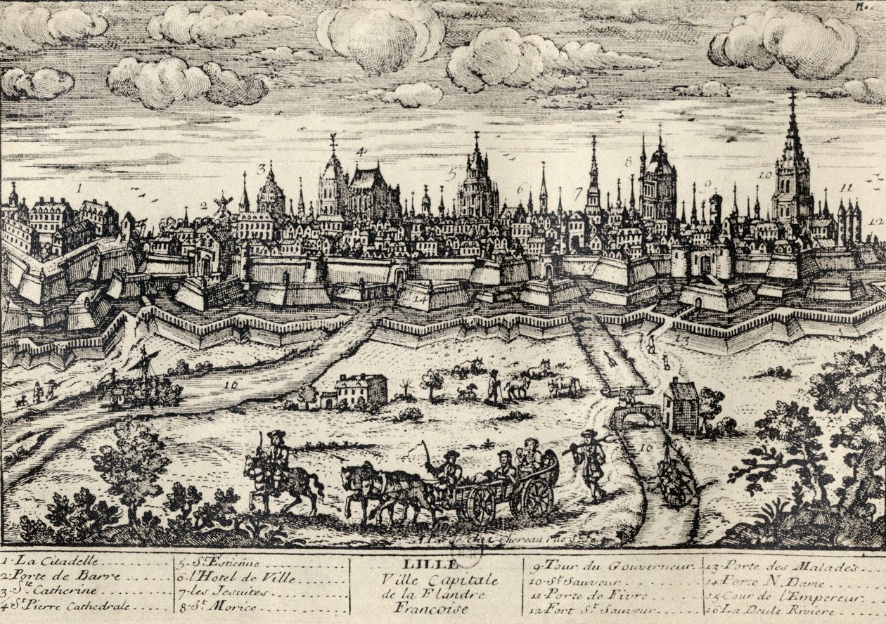 Utsikt över Lille c.1670, från 