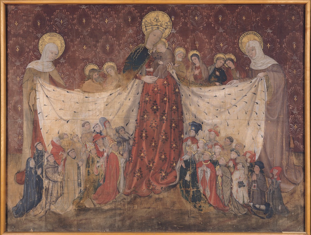 Virgin Protector, ca. 1417 (tempera på panel) svensk av French School