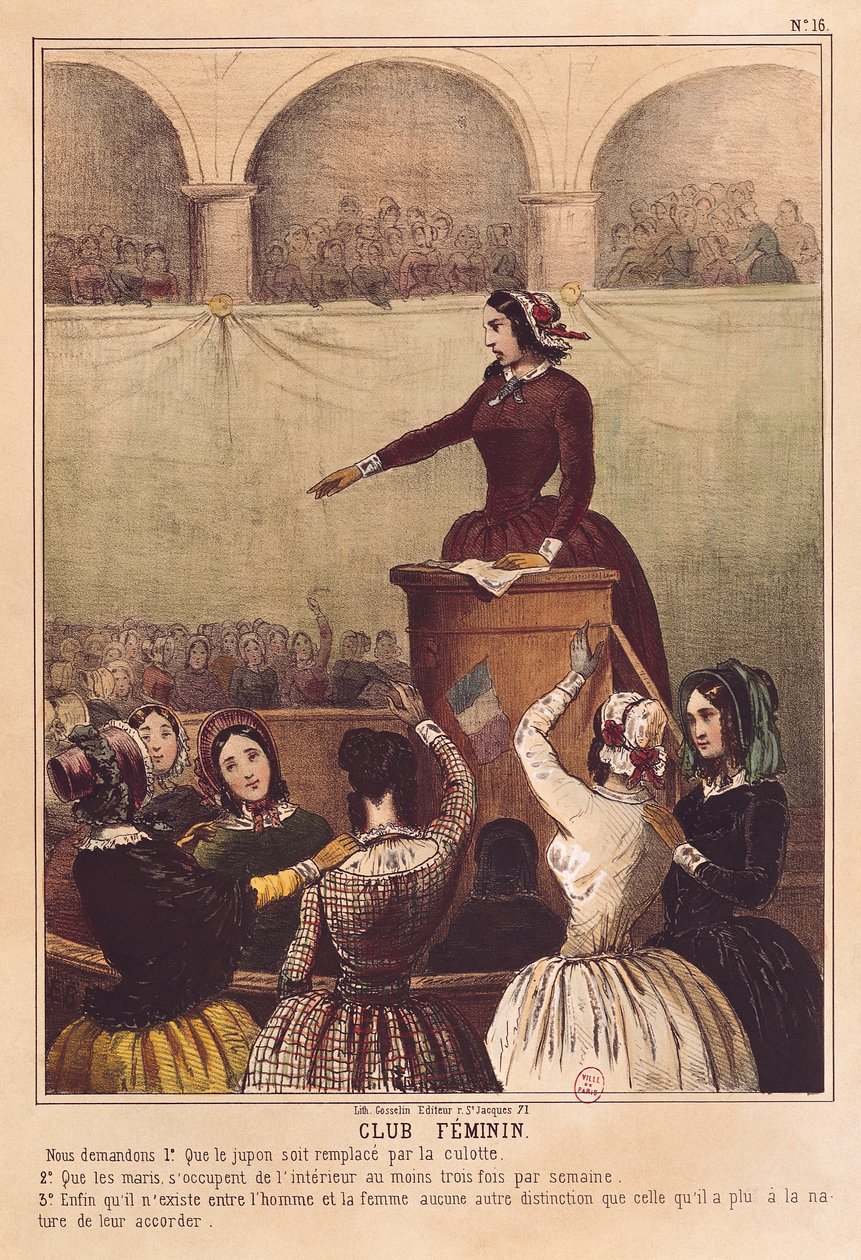 Kvinnoklubben, ca 1848 av French School