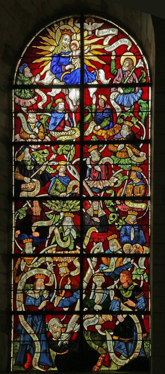 Fönster som visar Jesses träd, 1500-1900-talet av French School