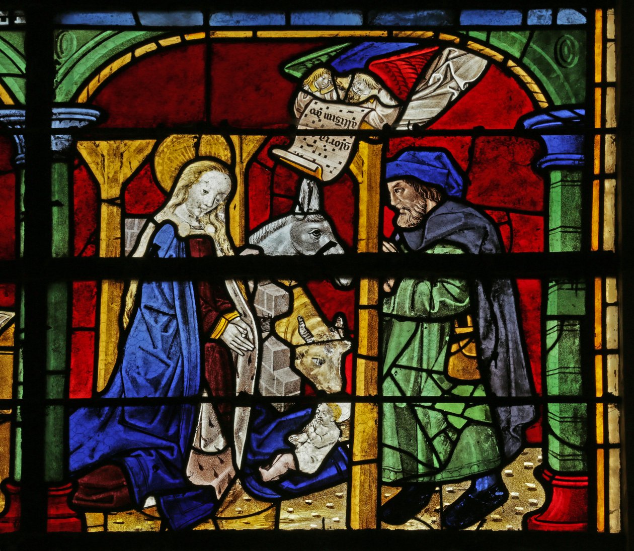 Fönster som föreställer födseln, 1500-1900-talet av French School