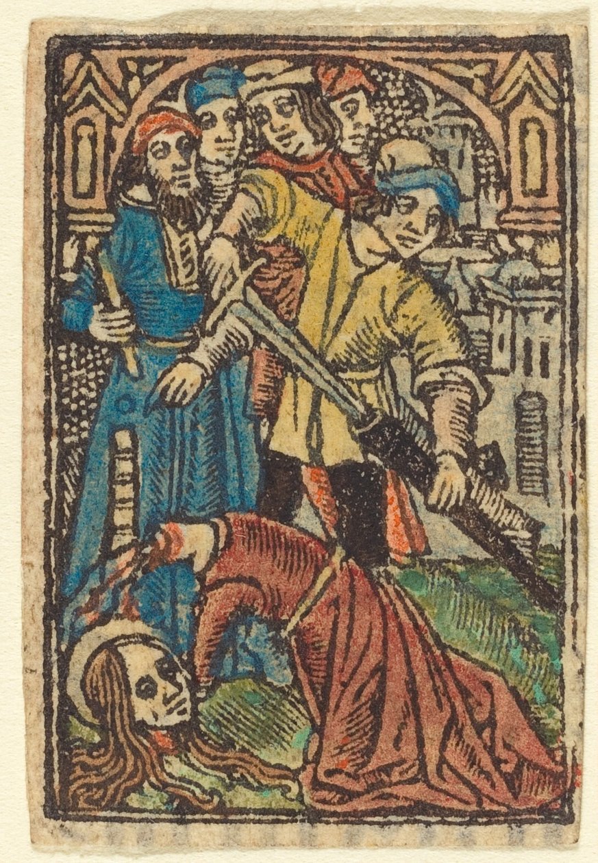 Halshuggning av Saint Catherine (?) av French 15th Century