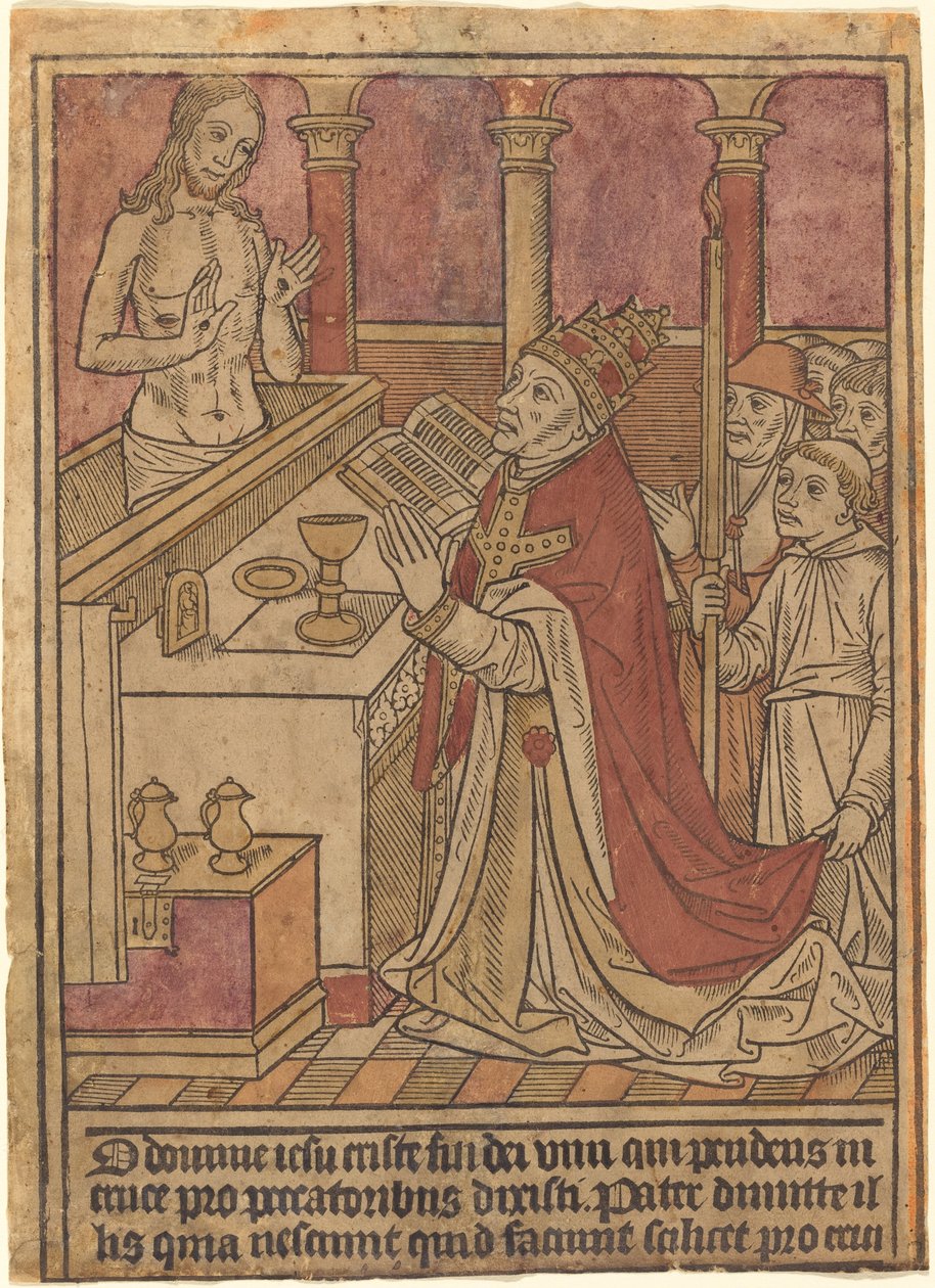 Sankt Gregorius mässa [recto] av French 15th Century