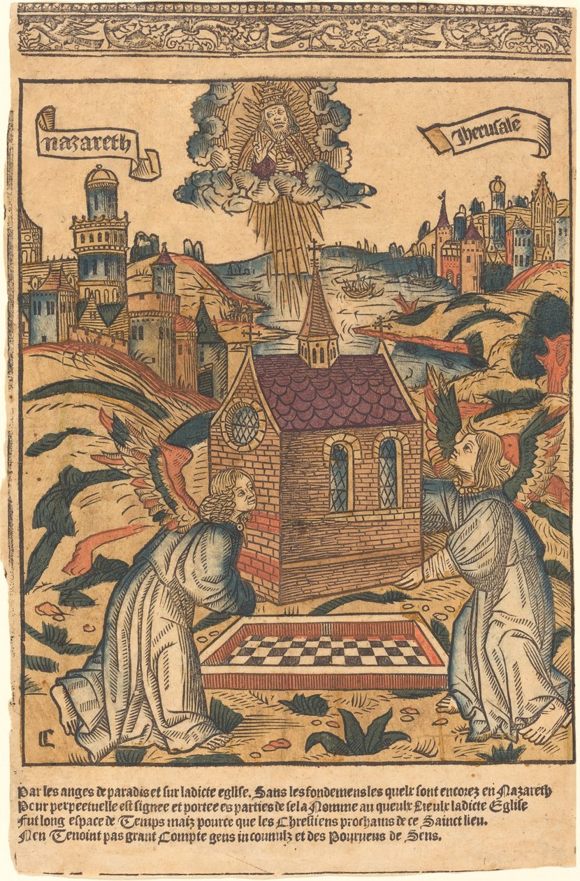 Transporten av det heliga huset Loreto av French 15th Century