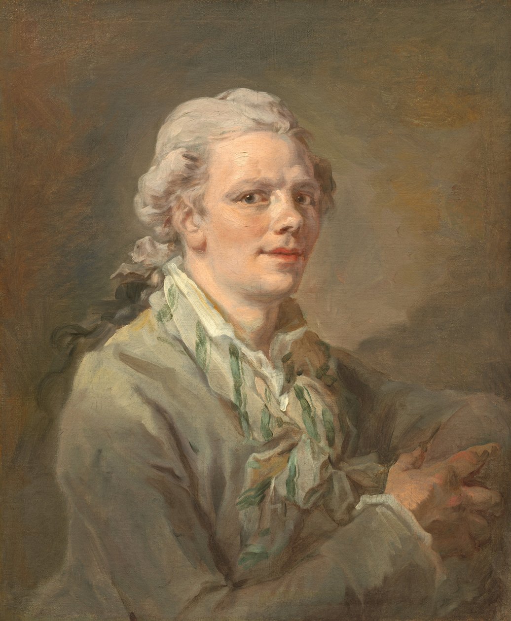 Porträtt av en ung man av French 18th Century