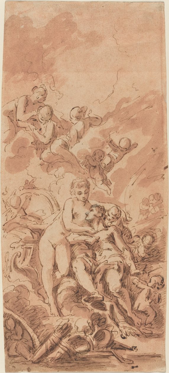 Venus vid Vulcans smedja av French 18th Century