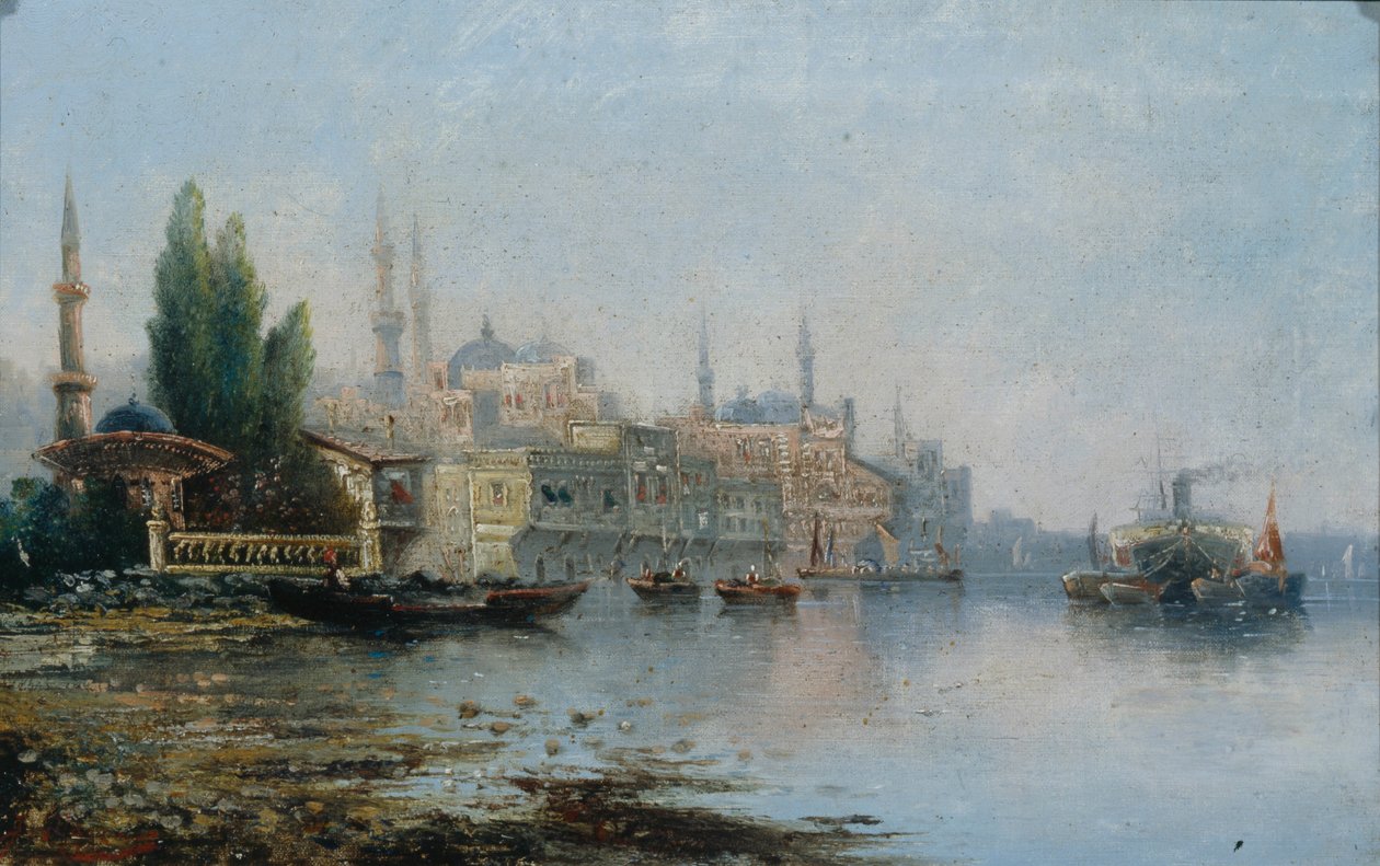 Istanbul sett från Bosporen, andra hälften av 1800-talet. av French Master