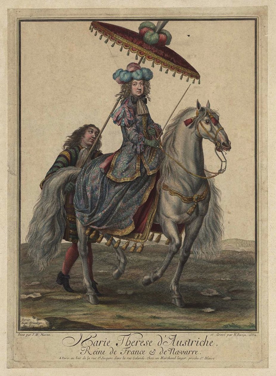 Maria Theresia av Spanien 1638-1683, drottning gemål av Frankrike och Navarra, 1682 av French Master
