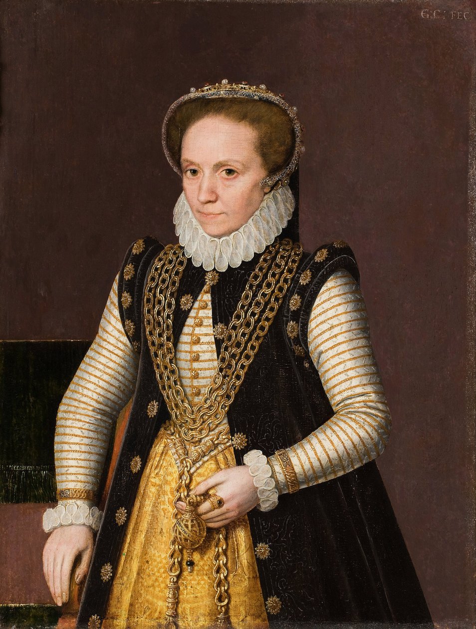 Porträtt av en okänd fransk adelsdam, 1560 av French Master