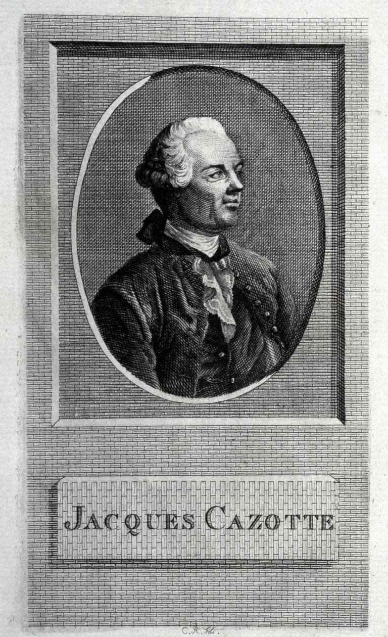 Porträtt av författaren Jacques Cazotte 1720-1792 av French Master