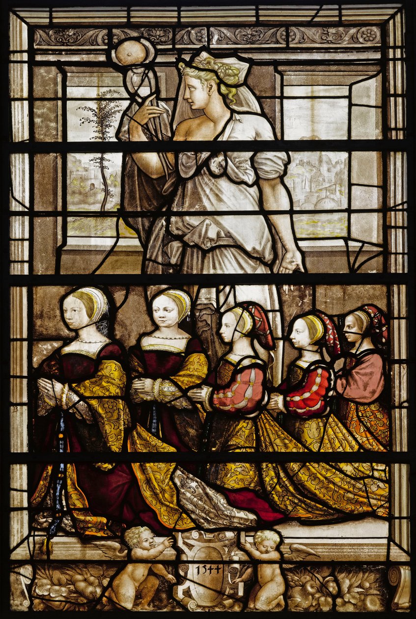 Porträtt av döttrarna till Anne de Montmorency 1493-1567 och Madeleine av Savojen 1510-1586, 1544 av French Master