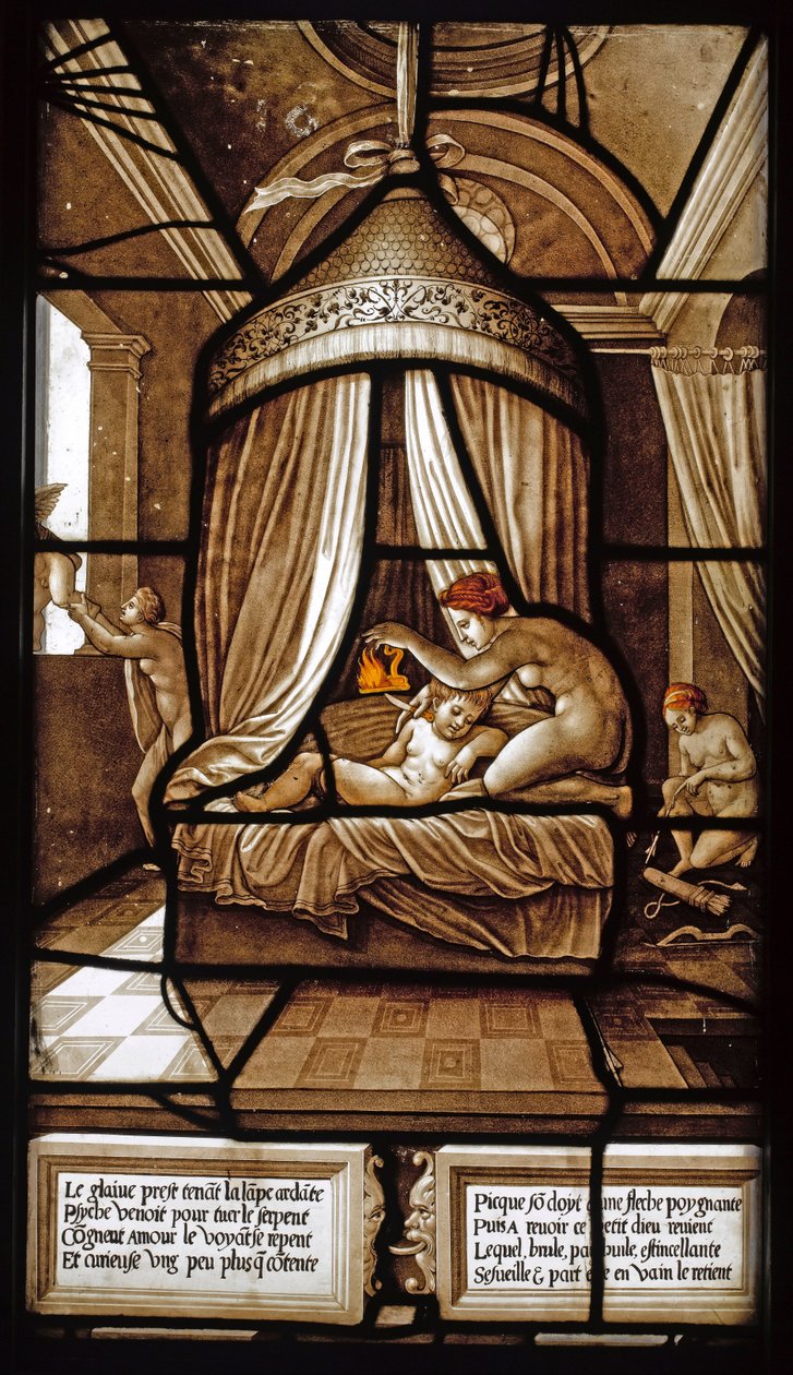 The Story of Psyche Fönster i målat glas, 1441-1444 av French Master