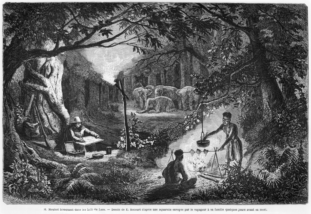 Alexandre Henri Mouhot (1826-1860) i kungariket Siam av French Photographer