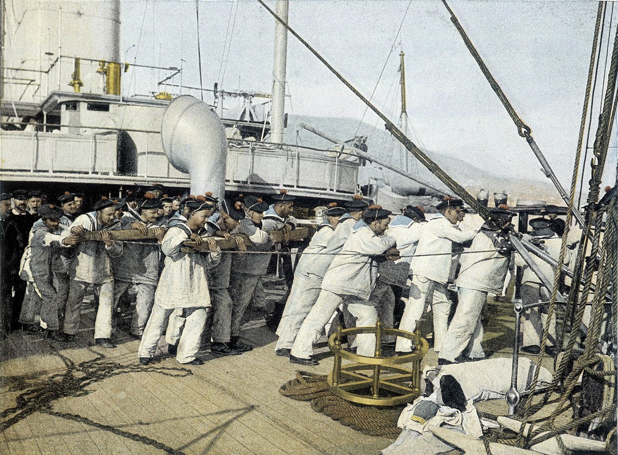 Franska flottan, slutet av artonhundratalet: initiala präster - Bibl. des Arts deco. av French Photographer