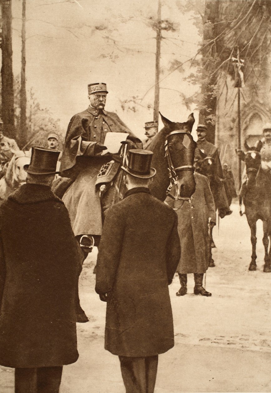 General Hirschauer tog Kehts brohuvud i besittning den 30 januari 1919 av French Photographer