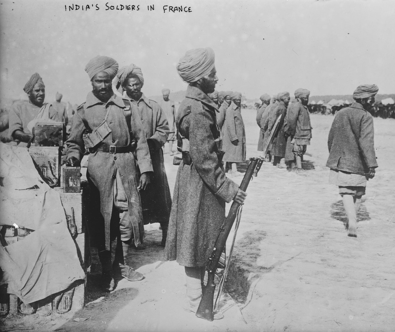 Indiens soldater i Frankrike, 1914-1915 av French Photographer
