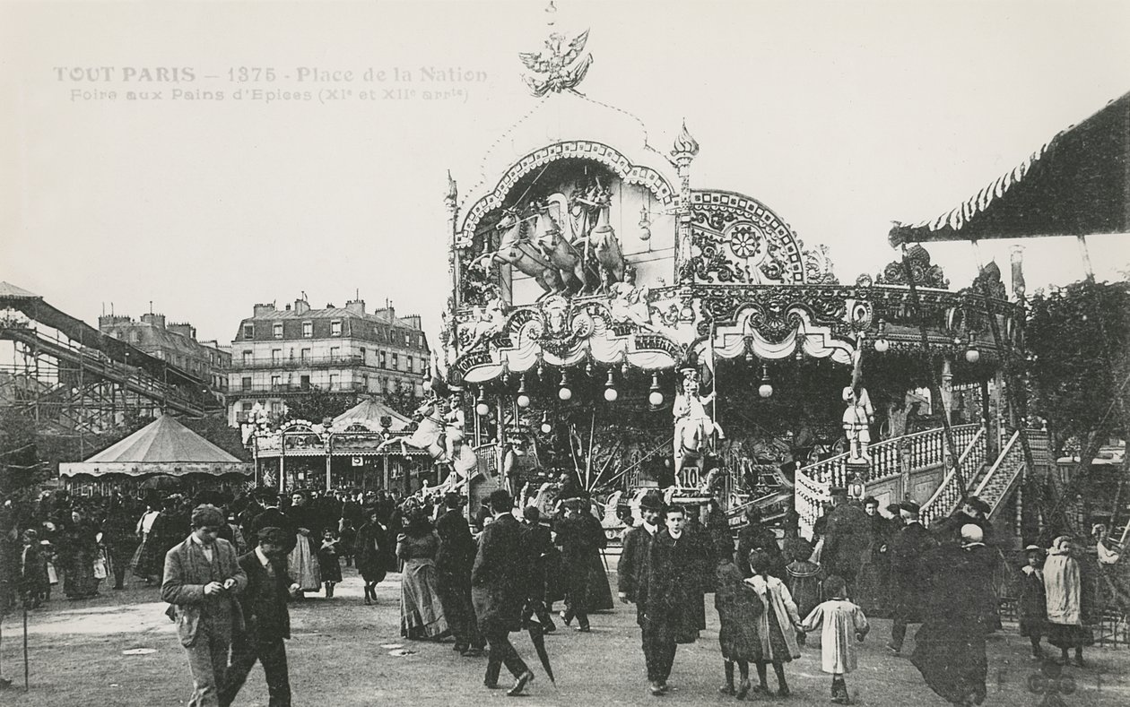 Tronmässan, Place de la Nation, Paris, ca 1905 av French Photographer