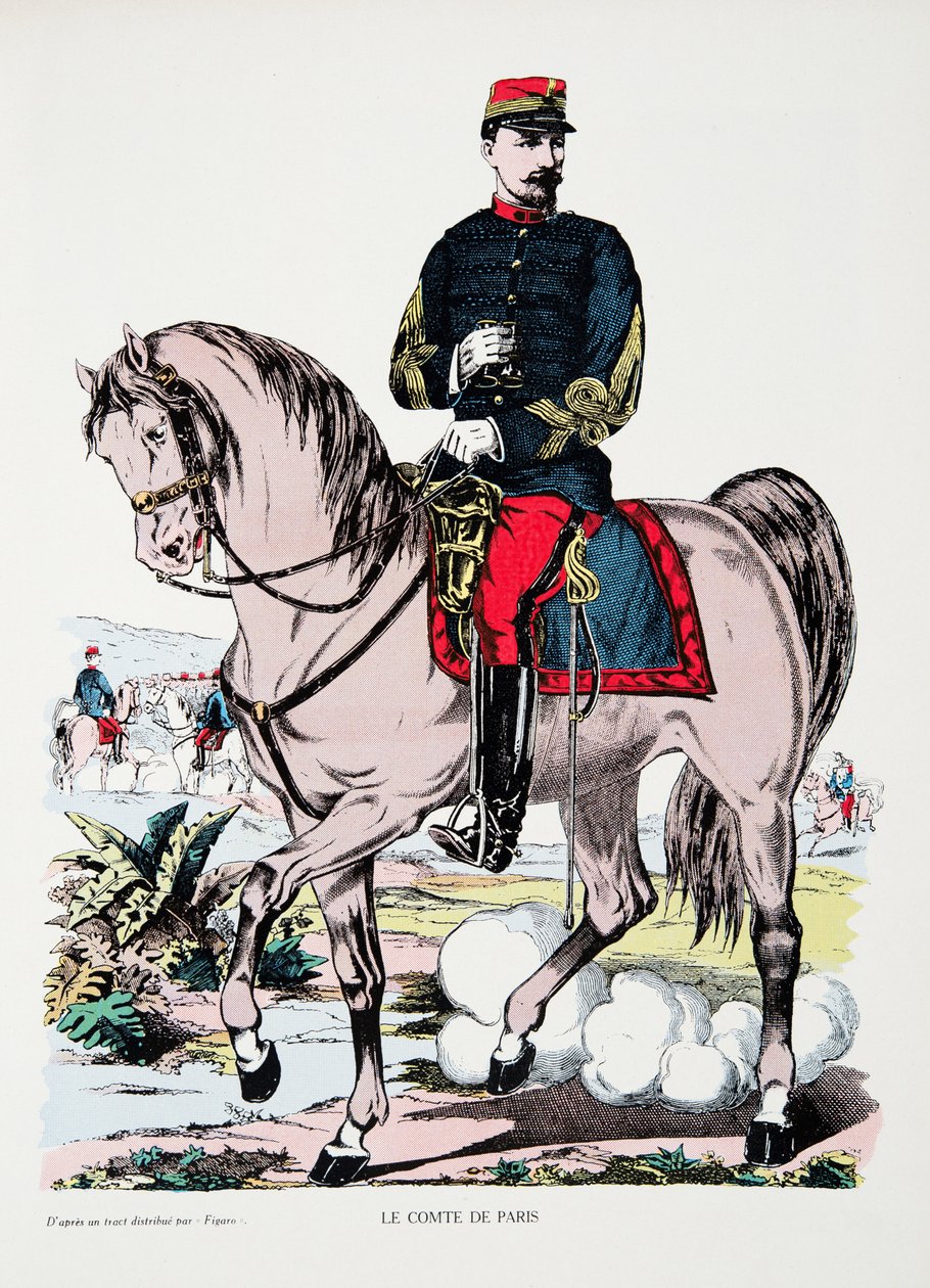 Greven av Paris, från History of the Third Republic, Vol. I, Politisk historia, utg.1933 (färg litho) av French Photographer