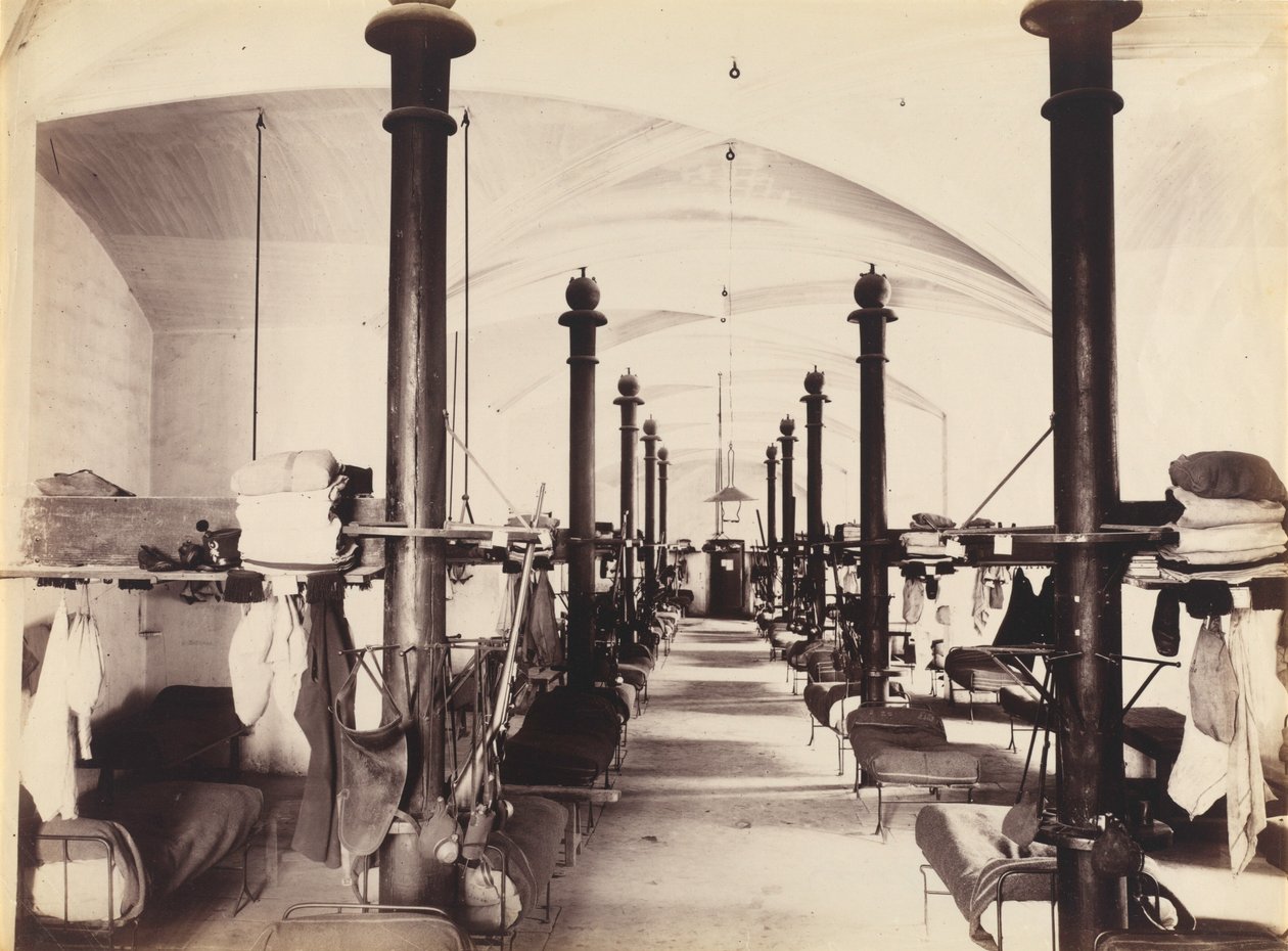 Les Salles des Gardes, Palais des Papes, Avignon, Frankrike,1860-talet (foto) av French Photographer