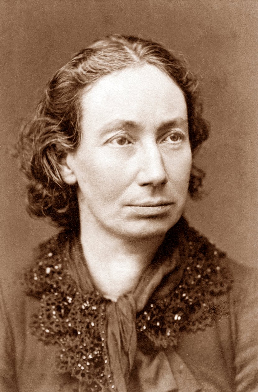 Louise Michel c.1870 (1833-1905), fransk anarkistisk revolutionär som deltog i Pariskommunen 1871 av French Photographer