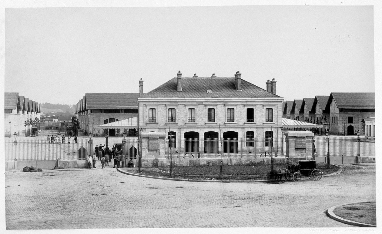 Marcher och abbatörer i Villette - fotografi, sent 1800-tal av French Photographer