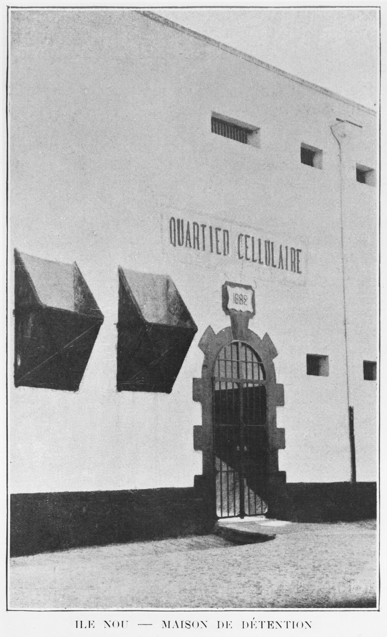 Nya Kaledonien, Isle of Nou, House of Detention, från La Depeche Coloniale, 1903 av French Photographer