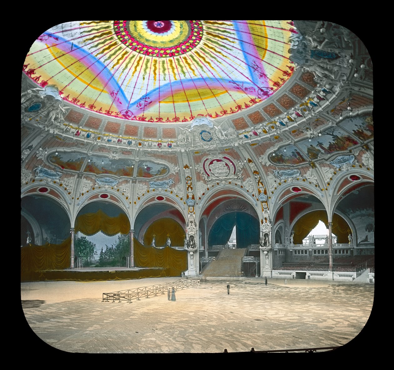 Parisutställning: Salle des Fetes, 1900 (lanternbild) av French Photographer