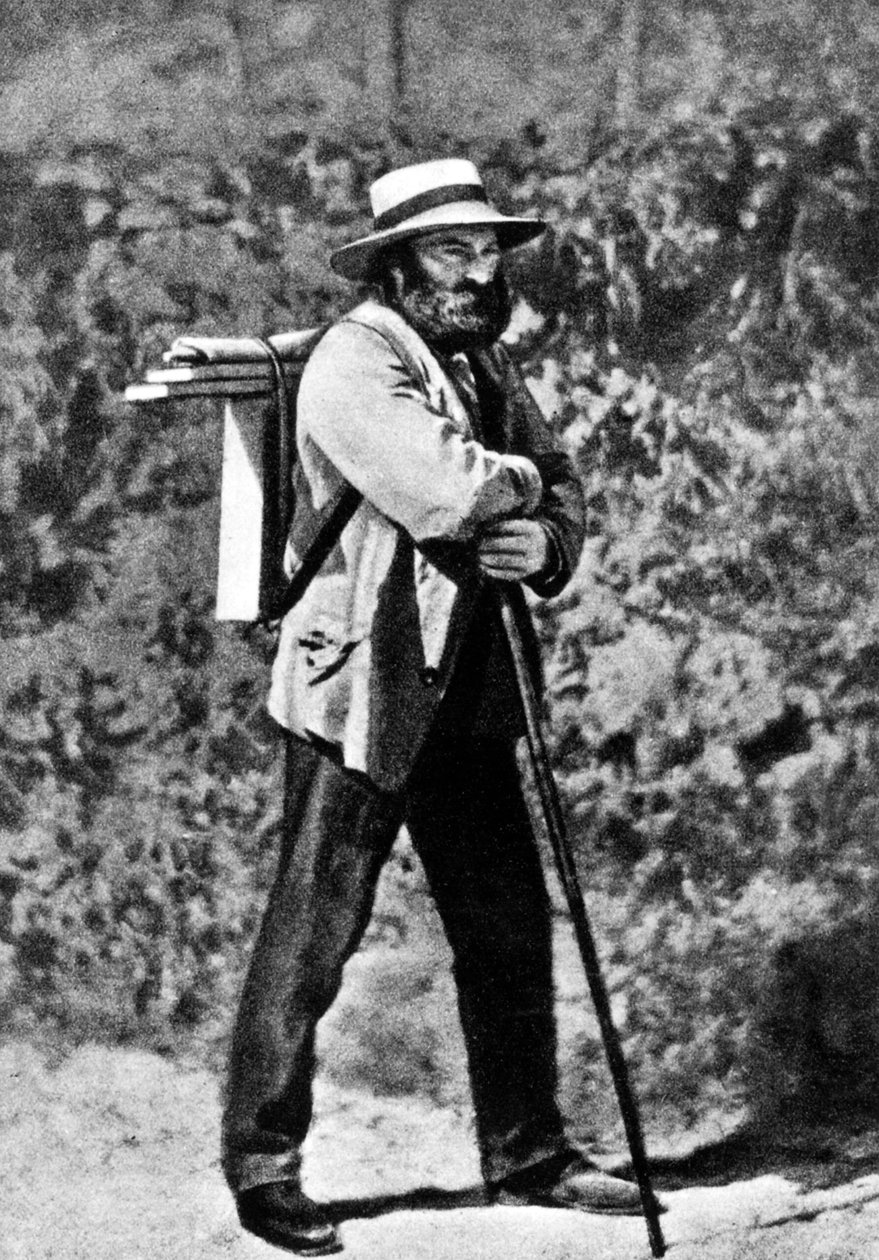Paul Cezanne i Auvers-sur-Oise, ca 1873 (s/v foto) av French Photographer