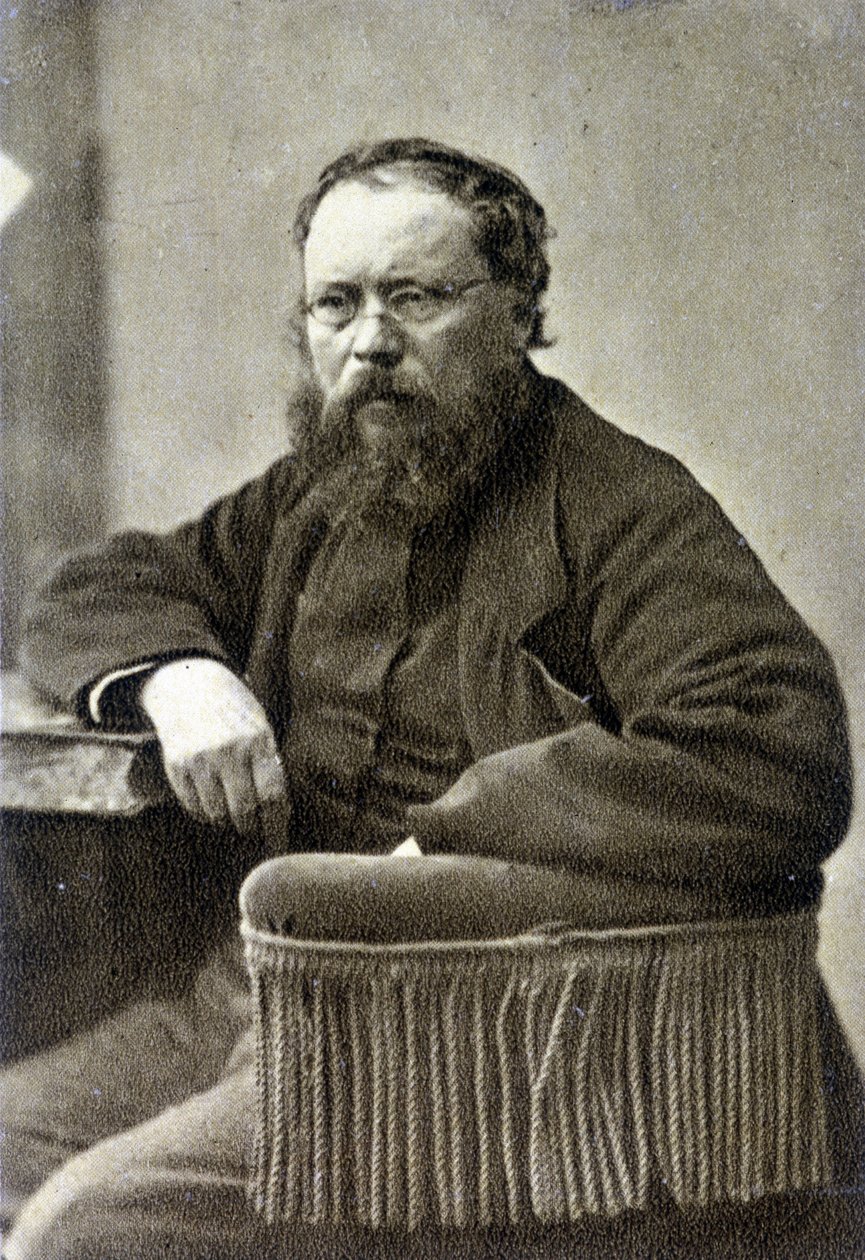 Pierre Joseph Proudhon (1809 - 1865). Fransk socialistisk teoretiker, anarkismens föregångare. av French Photographer