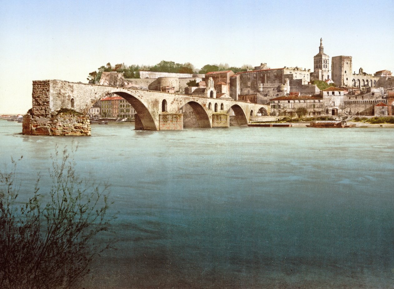 Saint-Bénézet-bron, Avignon, 1890-1900 av French Photographer