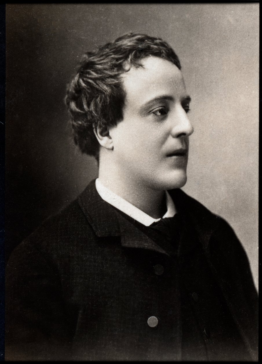 Porträtt av Adolphe Leon Willette (1857-1926), fransk målare, illustratör, karikatyrtecknare och litograf. av French Photographer
