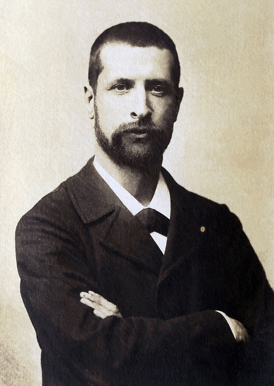 Porträtt av Alexandre Yersin (s/v foto) av French Photographer