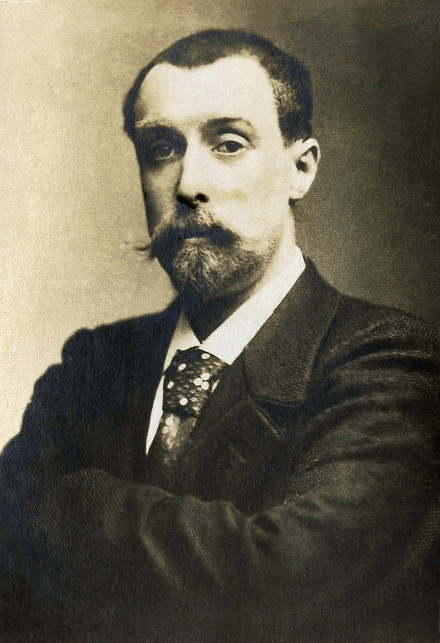 Porträtt av Alphonse Allais (1854-1905), fransk journalist, komiker och poet. av French Photographer