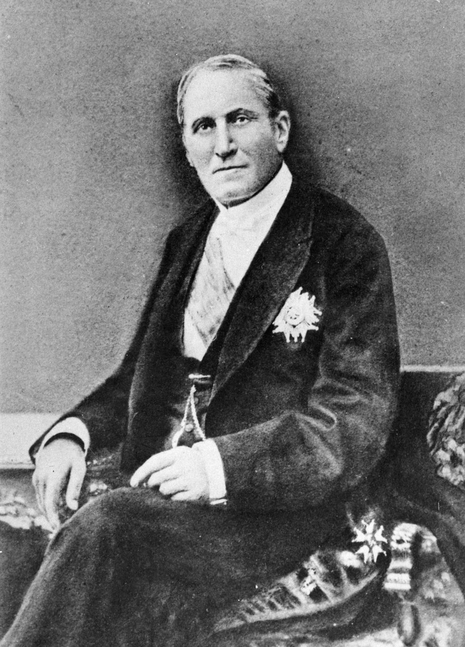 Porträtt av Baron Georges Eugene Haussmann (1809-91) från Memoirs of Baron Haussmann, Paris, Victor Havard Publisher, 1889 av French Photographer