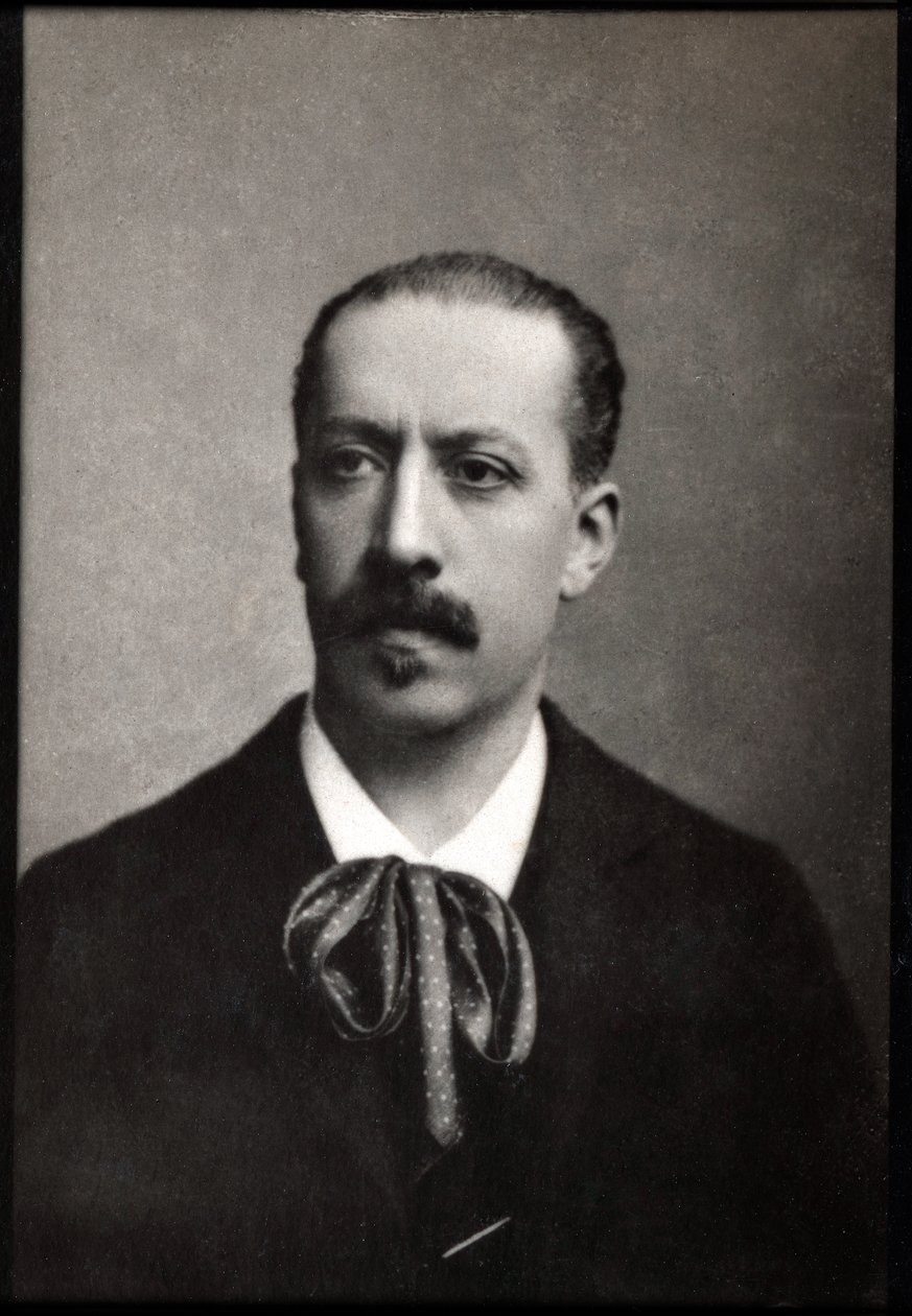 Porträtt av Charles Marie Jean Albert Widor (1844-1937), fransk organist, kompositör och lärare. av French Photographer