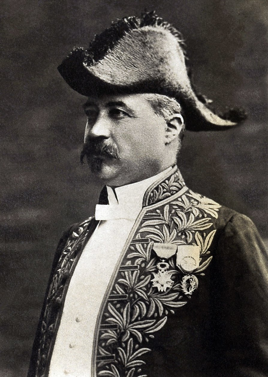 Porträtt av Emile Faguet (1847-1916), litteraturkritiker, litteraturhistoriker och fransk essäist. av French Photographer