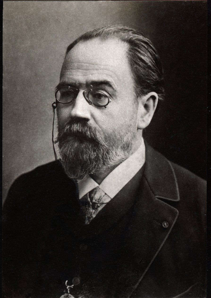 Porträtt av Emile Zola (1840-1902) fransk författare. av French Photographer