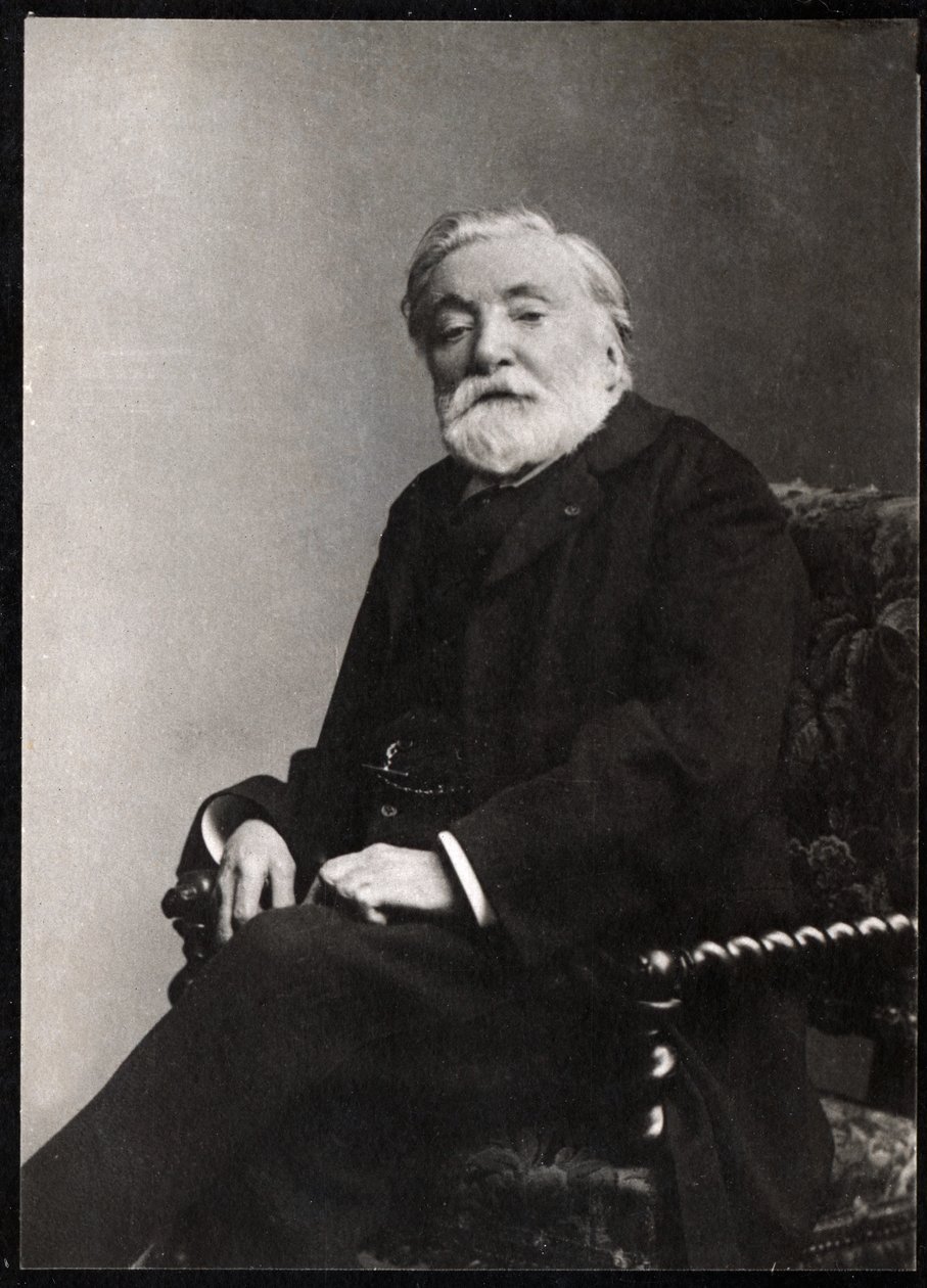 Porträtt av Etienne Charles Henri, viscount av Bornier (1825-1901), fransk poet och dramatiker. av French Photographer