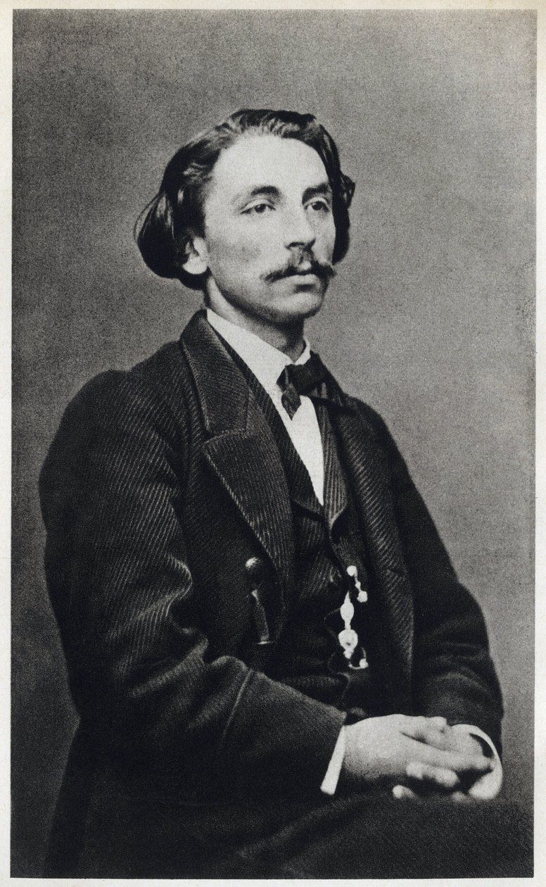 Porträtt av Etienne Mallarme dit Stephane Mallarme (1842-1898) 1862, fransk poet. Fotografi av French Photographer
