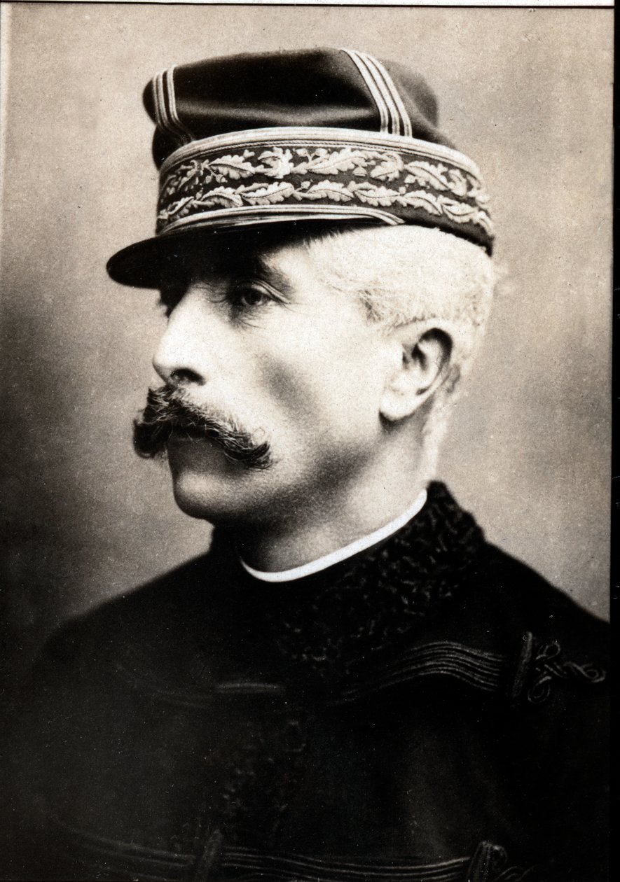 Porträtt av Gaston, Marquis de Galliffet (1830-1909), fransk general och politiker. av French Photographer