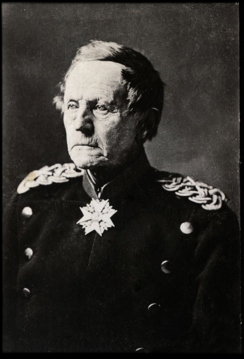 Porträtt av Helmuth Karl Bernhard von Moltke den äldre (1800-1891), tysk fältmarskalk. av French Photographer