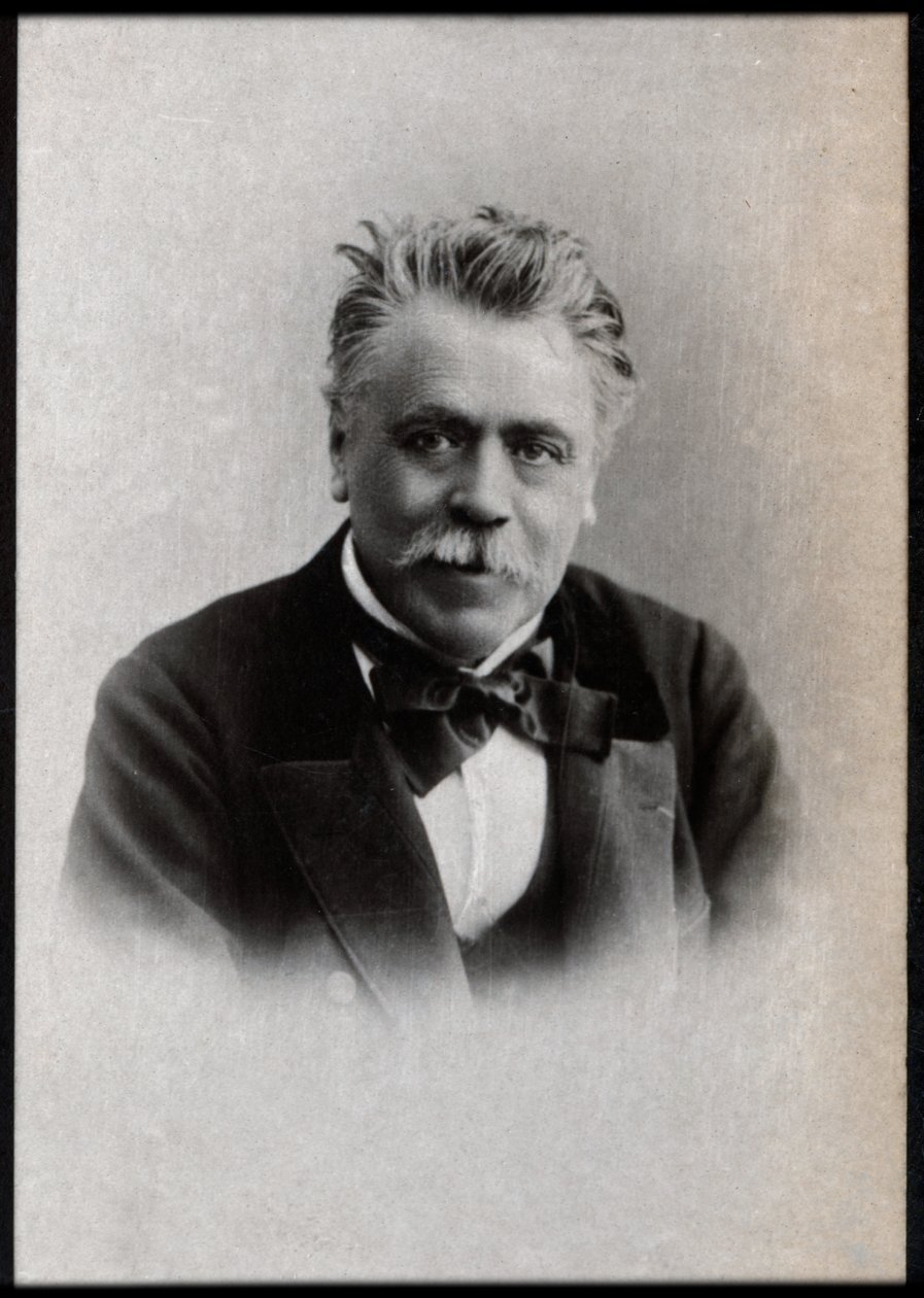 Porträtt av Henri Francois Becque (1837-1899), fransk dramatiker. av French Photographer