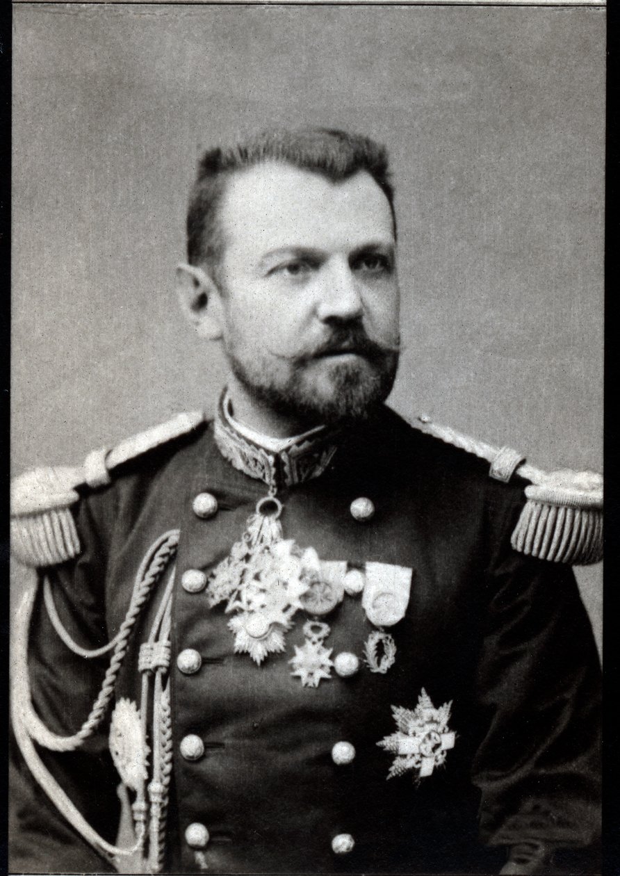 Porträtt av Henri Joseph Brugere (1841-1918), fransk general. av French Photographer